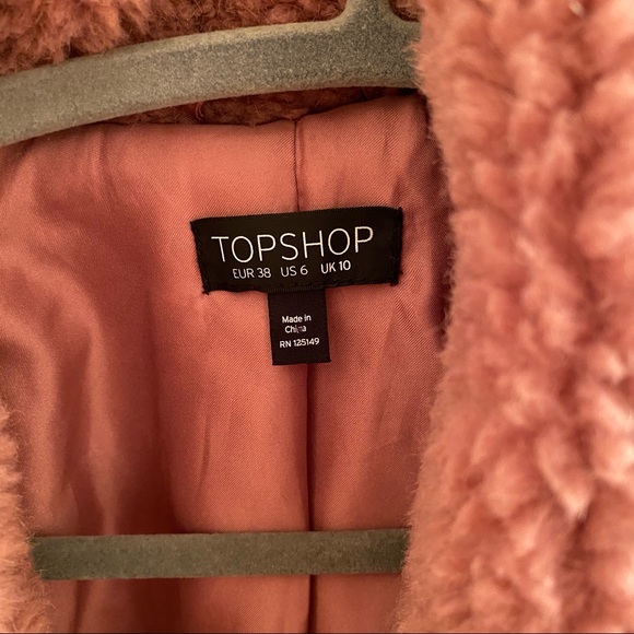 Topshop oversized teddy bear fleece coat - Picture 2 of 5